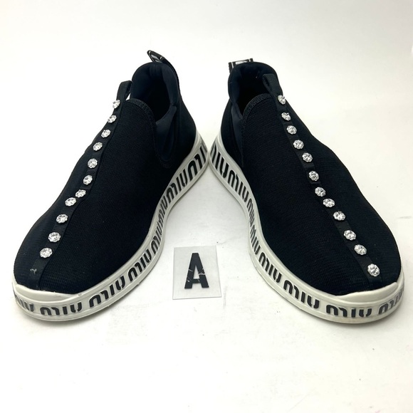 MIU MIU Logo Slip-On Sneaker sz 9 - Picture 2 of 14